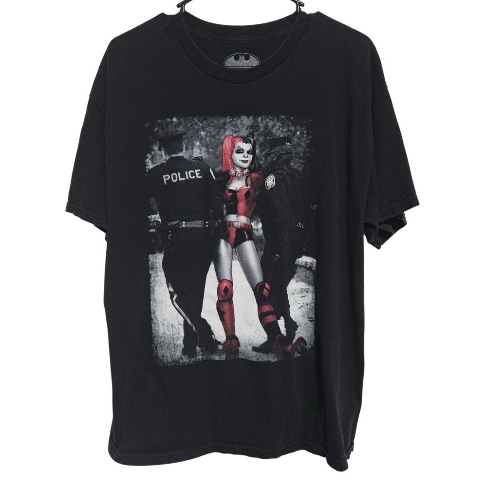 DC Comics Batman Harley Quinn Graphic T-Shirt Mens Size XL Black Short-Sleeve